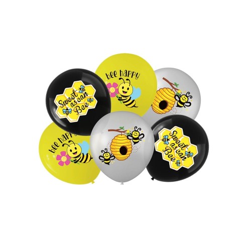 BALONY LATEKSOWE 12" PSZCZOŁA PSZCZÓŁKI BE HAPPY