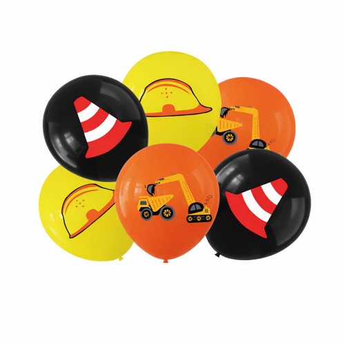 BALONY LATEKSOWE 12" MASZYNY BUDOWLANE 6 SZT