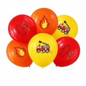 BALONY LATEKSOWE 12" STRAŻ POŻARNA 6 SZT 
