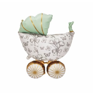 BALON FOLIOWY WÓZEK BABY SHOWER 63 X 92 CM