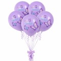BALONY LATEKSOWE 12" HAPPY BIRTHDAY MOTYLKI FIOLETOWE 100 SZT
