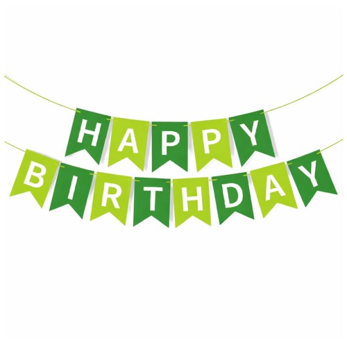BANER GIRLANDA URODZINY HAPPY BIRTHDAY ZIELONA