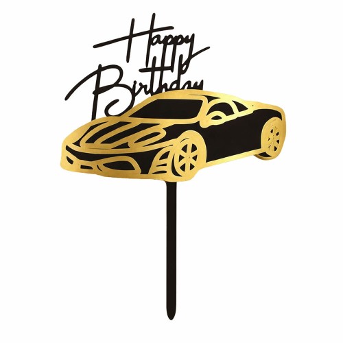 TOPPER NA TORT HAPPY BIRTHDAY AUTO SAMOCHÓD
