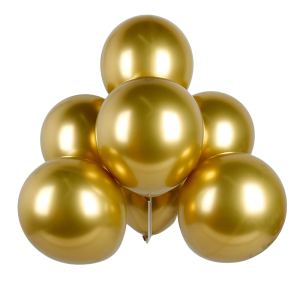 BALONY LATEKSOWE  ZŁOTY CHROM 50SZT  12"