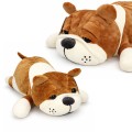 MASKOTKA PODUSZKA PRZYUTULANKA PIES MOPS BULDOG 40 CM BEŻOWY