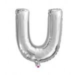 BALON 100CM LITERKA SREBRNA U