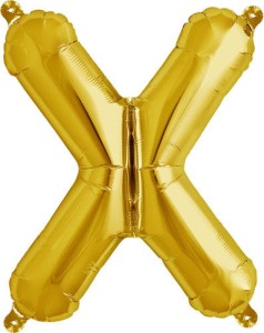 BALON 100CM LITERKA ZŁOTA X