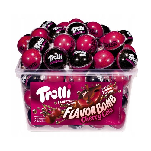TROLLI FLAVOR BOMB ŻELKI Z NADZIENIEM CHERRY COLA (188 G) 60 SZT