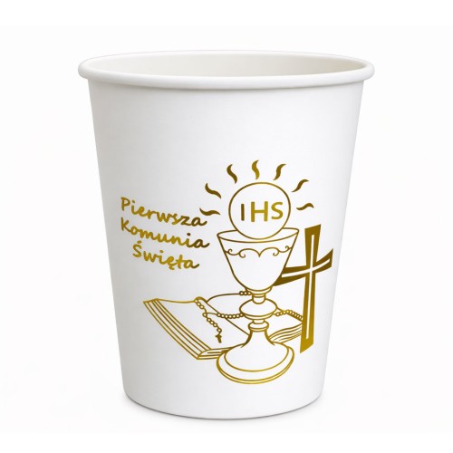 KUBECZKI KOMUNIJNE PIERWSZA KOMUNIA ŚWIĘTA 250 ML 6 SZT