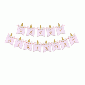 GIRLANDA HAPPY BIRTHDAY JEDNOROŻEC ŚPIĄCY