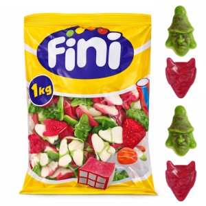 FINI ŻELKI MIX CZAROWNICE DIABŁY TRUSKAWKA Z NADZIENIEM 1 KG