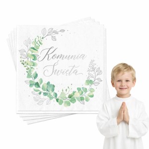 SERWETKI KOMUNIA ŚWIĘTA EUKALIPTUS 10SZT