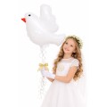 BALON FOLIOWY 30" GOŁĄB GOŁĄBEK BIAŁY KOMUNIA ŚWIĘTA CHRZEST