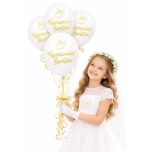 balony lateksowe komunia święta