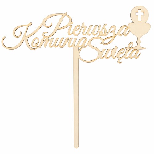 drewniany topper pierwsza komunia święta