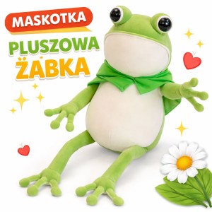  MASKOTKA PRZYTULANKA ZIELONA ŻABA ŻABKA 60 CM DZIEŃ DZIECKA