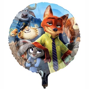 BALON FOLIOWY 18" ZOOTOPIA ZWIERZOGRÓD NIEBIESKI
