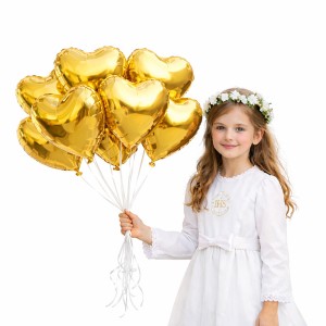 DEKORACJE BALONY SERCA ZESTAW BALONÓW KOMUNIA ŚWIĘTA SERCE 10 SZT