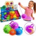 ŚWIECĄCA PIŁKA Z KOLCAMI JOJO LED 4CM MIX 24 SZT