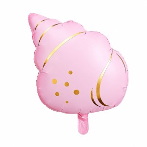 BALON FOLIOWY MUSZELKA SYRENKA RÓŻOWY 43,5x51 CM