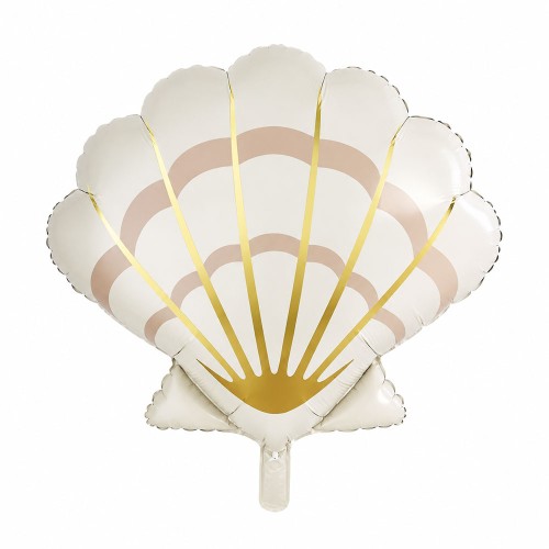 BALON FOLIOWY MUSZELKA SYRENKA BIAŁY 42,5x66 CM