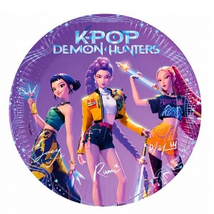 TALERZYKI PAPIEROWE K-POP DEMON HUNTERS (FSC) 23 CM – 8 SZT