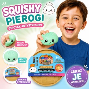GNIOTEK ANTYSTRESOWY PIEROŻEK PIERÓG DUMPLING 10 CM NIESPODZIANKA  NA DZIEŃ DZIECKA 1 SZT
