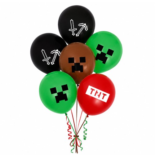 BALONY LATEKSOWE GAMINGOWE TNT PIXEL 12" 6SZT