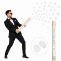 KONFETTI PNEUMATYCZNE BIAŁE PŁATKI RÓŻ 60 CM - 1 SZT