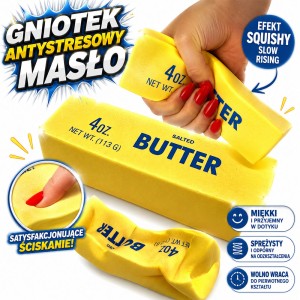 PACHNĄCY GNIOTEK ANTYSTRESOWY MASŁO SQUISHY MIĘKKA ZABAWKA SENSORYCZNA RELAKSACYJNA 13 CM