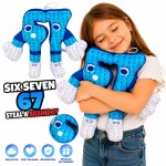 MASKOTKA SIX SEVEN 67 STEAL A BRAINROT NIEBIESKA PLUSZOWA PRZYTULANKA  20 x 25 CM
