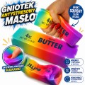 PACHNĄCY GNIOTEK ANTYSTRESOWY MASŁO SQUISHY MIĘKKA ZABAWKA SENSORYCZNA TĘCZOWE 13CM