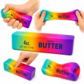 PACHNĄCY GNIOTEK ANTYSTRESOWY MASŁO SQUISHY MIĘKKA ZABAWKA SENSORYCZNA TĘCZOWE 13CM