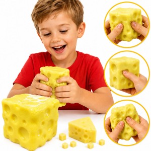 HIT DUŻY GNIOTEK ANTYSTRESOWY SER CHEESE 7 CM SQUISHY MOCHI MIĘKKI SENSORYCZNY 