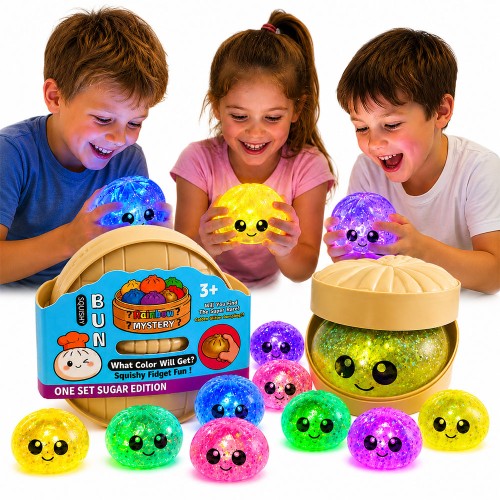 ŚWIECACY GNIOTEK SQUISHY PIEROŻEK PIERÓG DUMPLING 10 CM Z BROAKTEM LED 10 CM
