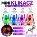 KLIKAJKA KLIKACZ KLAWIATURA ŚWIECĄCA ANTYSTRESOWY BRELOK FIDGET KLIKER 4 KLAWISZE