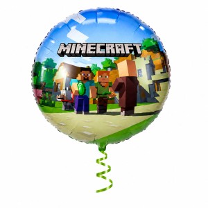 BALON FOLIOWY 18" MINECRAFT NIEBIESKI