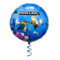 BALON FOLIOWY 18" MINECRAFT NIEBIESKI