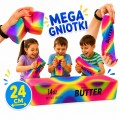 XXL PACHNĄCY GNIOTEK ANTYSTRESOWY MASŁO SQUISHY MIĘKKA ZABAWKA SENSORYCZNA GIGANT 24 CM TĘCZOWE