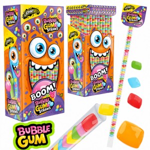 JOHNY BEE BUBBLE GUM STRAWS GUMA O SMAKU TUTTI FRUTTI  (12G) 90 SZT
