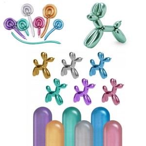 BALONY DO MODELOWANIA KOLOROWE CHROMOWANE MIX 100 SZT