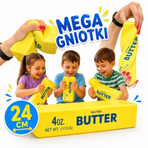 XXL PACHNĄCY GNIOTEK ANTYSTRESOWY MASŁO SQUISHY MIĘKKA ZABAWKA SENSORYCZNA GIGANT 22 CM  