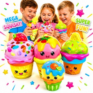  GNIOTEK ANTYSTRESOWY LÓD SQUISHY MIĘKKA ZABAWKA SENSORYCZNA 10 CM