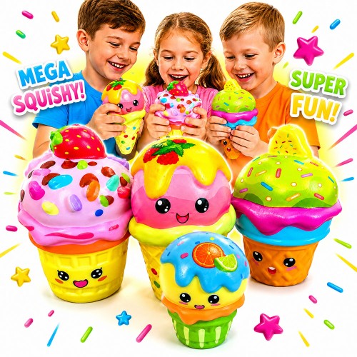 GNIOTEK ANTYSTRESOWY LÓD SQUISHY MIĘKKA ZABAWKA SENSORYCZNA 10 CM