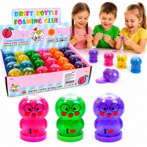 MINI GLUTEK SLIME Z BROKATEM SOWA MIX 24SZT 