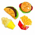 ZESTAW GNIOTEK ANTYSTRESOWY FAST FOOD SQUISHY MIX 4 SZT