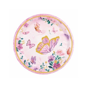 TALERZYKI PAPIEROWE 17 CM MOTYLE MOTYL 10 SZT  