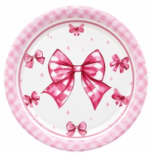TALERZYKI PAPIEROWE 22 CM KOKARDKI KOKARDA 10 SZT 