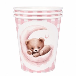 KUBECZKI PAPIEROWE 200ML MIŚ NA KSIĘŻYCU 10 SZT
