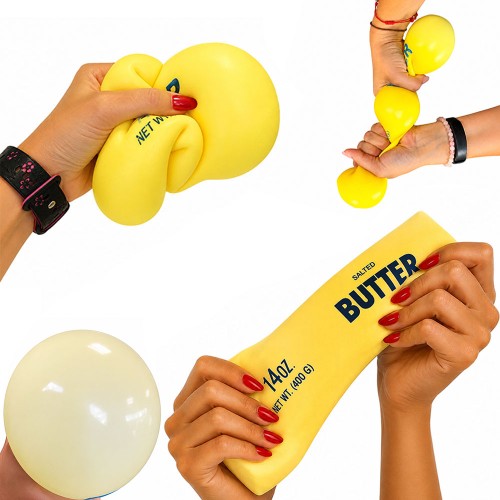 GNIOTEK ANTYSTRESOWY SQUISHY MASŁO BUTTER GUMA 22 CM